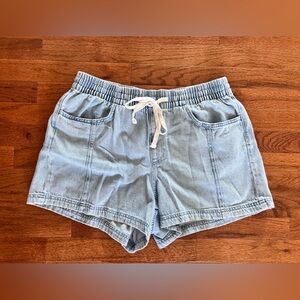 Universal Thread Light Blue Denim Drawstring Shorts